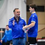 Gut lachen: Bob Hanning (links) und  Leo Prantner haben eine machbare WM-Gruppe zugelost bekommen.