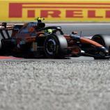 Lando Norris war am Freitag im Training der Schnellste. © APA/afp / MANAURE QUINTERO