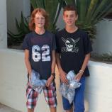9. September  2013: Jannik Sinner (links) und Moritz Trocker aus Völs qualifizieren sich auf Sizilien für das Weltfinale der Nike-Junior-Tour.
