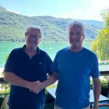 CONI-Präsident Alex Tabarelli (l.) und KSV-Präsident Werner Maier.