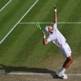 Jan-Lennard Struff sorgt in WImbledon für Furore. © ANSA / NEIL HALL
