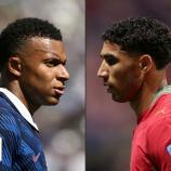 Kylian Mbappe trifft mit den Franzosen auf Achraf Hakimi und seine Marokkaner. © APA/getty / FRANCK FIFE, DARRIAN TRAYNOR