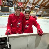 Alex Vinatzer und Hannes Kasslatter hatten sichtlich Spaß. © HC Gröden