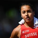 Audrey Werro kam schwer zu Sturz. © APA/afp / PAUL ELLIS