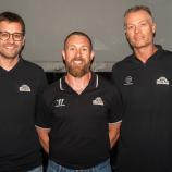 The HCM coaching team with head coach Christian Borgatello (center). Next to him: Stefan Palla and Alexander Egger (right).