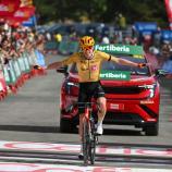Le Norvégien a fêté sa victoire d'étape sur la Vuelta. © APA/afp / JOSE JORDAN
