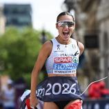 Ein neuer Stern am Geher-Himmel: Sofia Fiorini. © APA/afp / PAUL ELLIS
