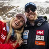 Mikaela Shiffrin und Aleksander Aamodt Kilde sind seit mehr als zwei Jahren verlobt. © ANSA / JEAN-CHRISTOPHE BOTT
