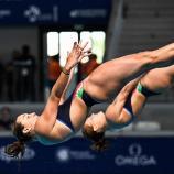 Pellacani und Pizzini in Aktion. © APA/afp / JULIEN DE ROSA