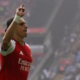 Riccardo Calafiori brachte Arsenal in Führung. © APA/afp / GLYN KIRK