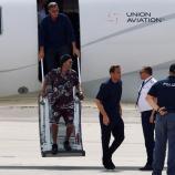 Ronaldinho stepped off the plane. © ANSA / Ufficio stampa Ravenna football