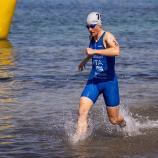 Verena Steinhauser lief vorne mit. © @worldtriathlon @tzaferes