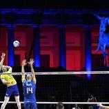 In Neapel fand der Auftakt der Volleyball-EM unter freiem Himmel statt. © ANSA / CIRO FUSCO