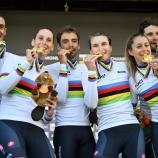 Italiens Mixed-Staffel hat in Montreal eine WM-Goldene geholt. © APA/afp / ANDREJ IVANOV