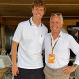 Jannik Sinner poses with Alfred Wierer, Dorothea's father. © Instagram