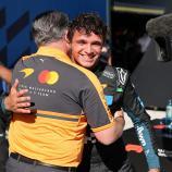 Lando Norris raste überraschend zur Pole. © APA/afp / THOMAS COEX