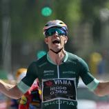 Wout van Aert  passierte als Erster die Ziellinie. © APA/afp / JORGE GUERRERO