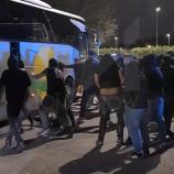 Nach dem Eishockeyspiel in Mailand kam es zu heftigen Krawallen. © Screenshot