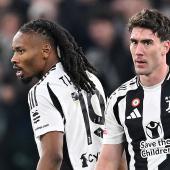 Sind auf blamable Art und Weise ausgeschieden: Khephren Thuram (links) und Dusan Vlahovic. © ANSA / ALESSANDRO DI MARCO