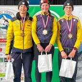 The U16 relay podium.