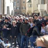 The motorcycle blessing draws the crowds to Neumarkt.