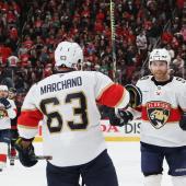 Brad Marchand und Sam Bennett jubeln: Florida hat die Eastern Finals gewonnen. © APA / BRUCE BENNETT