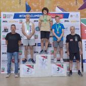 Anton Moser (2e à partir de la droite) est monté sur le podium à la troisième place.