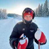 Un skieur de fond finlandais est sorti.