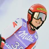 Elisabeth Reisinger fait ses adieux au monde du ski. © AFP / JOE KLAMAR