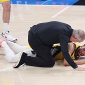 Tyrese Haliburton est grièvement blessé. © APA / JUSTIN FORD