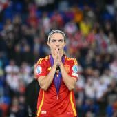Disappointment was written all over Aitana Bonmatí's face. © APA/afp / SEBASTIEN BOZON