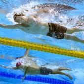 Die schwimmer müssen warten. © APA/afp / FRANCOIS-XAVIER MARIT