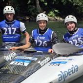 The SCM athletes: Lars Senoner, Sara Furlan, Annika Senoner.