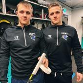 Erik and Marek Potsinok join the Cavs. © Eesti Hoki