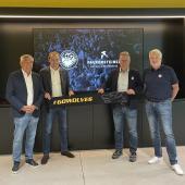 Freuen sich auf die Partnerschaft: HCP-Präsident Erich Falkensteiner, die beiden Geschäftsführer Otmar Michaeler (FMTG) und Jochen Schenk (HCP) sowie HCP-Vizepräsident Peter Oberparleiter (von links).