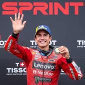 Marc Marquez also won the Sachsenring sprint. © APA/afp / RONNY HARTMANN