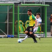 Obermais (in blue and white) defeated Caldiero Terme. © Calcio Caldiero Terme