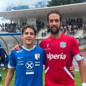 Standen sich am Samstag im Combi-Stadion gegenüber: Tizian Stecher (links, Obermais) und Abdenaim En Naimi (Meran).