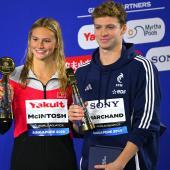 Summer McIntosh und Leon Marchand waren die überragenden Athleten. © APA/afp / FRANCOIS-XAVIER MARIT