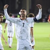 Cristiano Ronaldo scored for Portugal. © ANSA / JOSE SENA GOULAO
