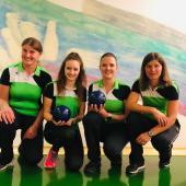 Die Damen von Vöran Blecherne lieferten sich einen packenden Kampf mit Passeier. Von links Annemarie Innerhofer, Julia Mittelberger, Birgit Unterholzner und Christine Innerhofer.