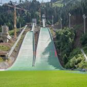 Die kleine der beiden Schanzen in Predazzo gilt als besonders gefährlich. © PAT