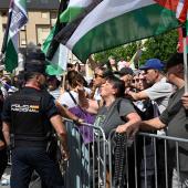 The next pro-Palestine protest at the Vuelta. © APA/afp / MIGUEL RIOPA