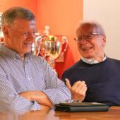 In good spirits: Asiago advisor Adolf Insam and Asiago President Mario Lievore (from left). Serena Fantini