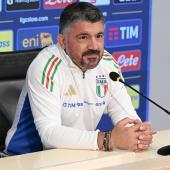 Italy's national coach Gennaro Gattuso will face Israel on Monday. © ANSA / CLAUDIO GIOVANNINI