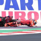 Marc Marquez went off the track. © ANSA / DANILO DI GIOVANNI