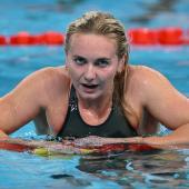 Ariarne Titmus ends her career. © APA/afp / JONATHAN NACKSTRAND