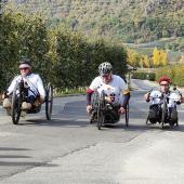 Die Handbiker zeigten im Vinschgau vollen Einsatz. © VSS