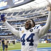 Le secondeur extérieur d'Indianapolis, Zaire Franklin, a toutes les raisons de se réjouir. © ANSA / CAROLINE BREHMAN