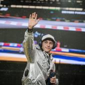 Italy's rising star, Kimi Antonelli, is competing in his first Formula 1 season. © ANSA / TOM WHITE